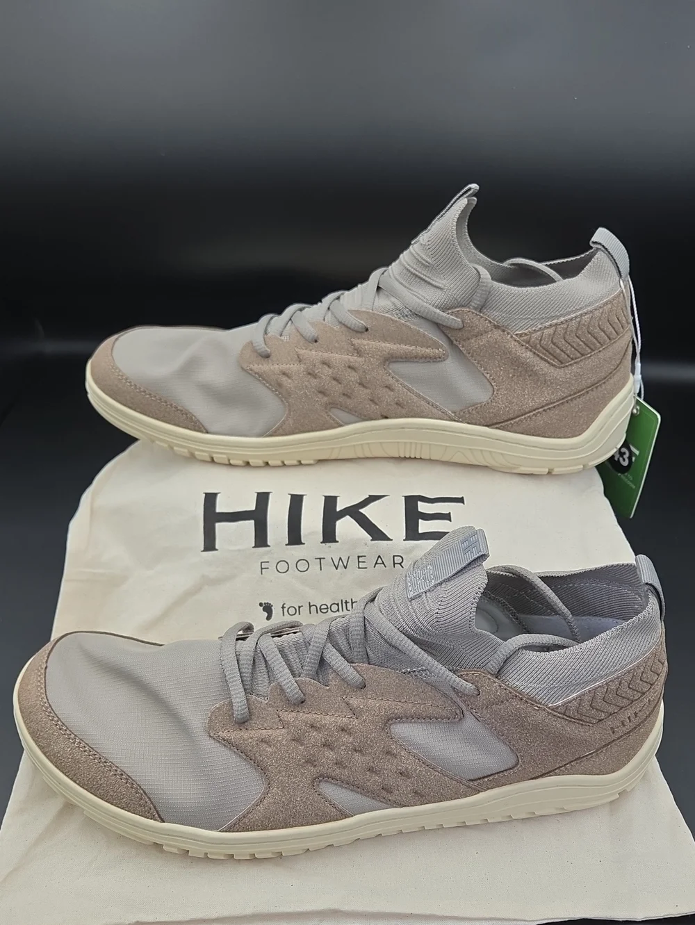 Hike Footwear Sierra Peak Womens 14 Mens 12 Shoes Gray Taupe Wide Toe Box